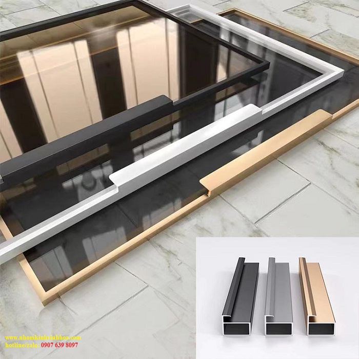 Cánh kính tủ bếp hợp kim